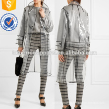 Grosgrain-getrimmt PVC Trenchcoat Herstellung Großhandel Mode Frauen Bekleidung (TA3013C)